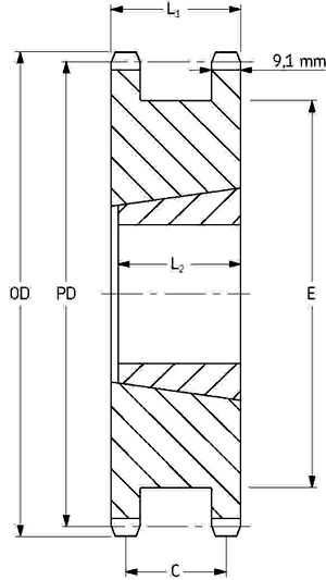 Звездочка PHS 10B-1DSTB13